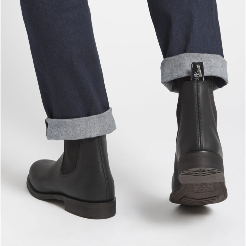 RM Williams Boots Gardener Boot Black Greasy Kip Leather Rubber