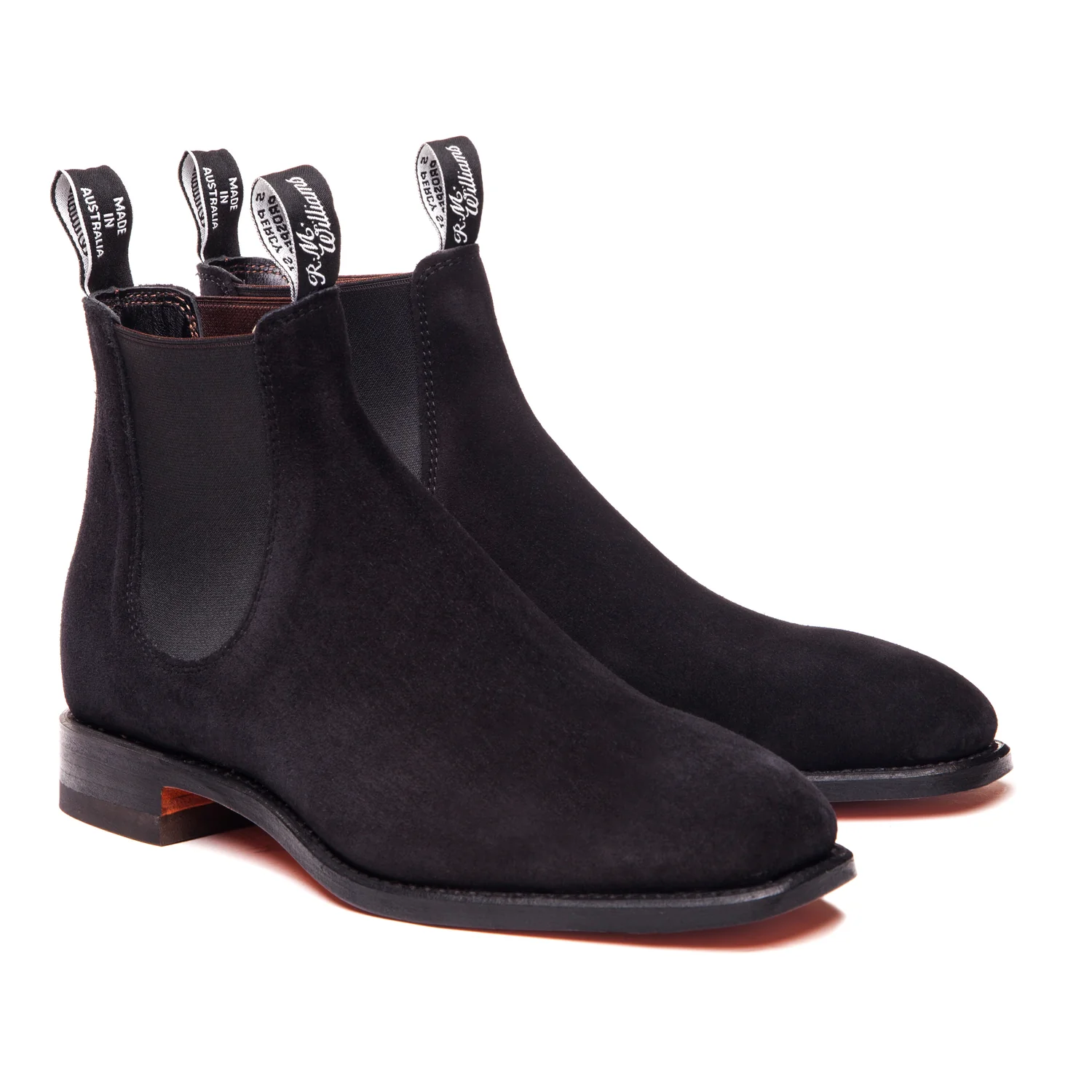 R M Williams – Suede Comfort Craftsman Boots – Black