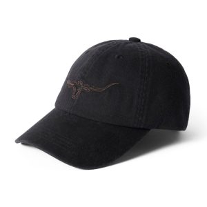R.M.Williams Longhorn Twill Cap - Black Wash