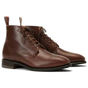RM Williams Craftsman Lace Boot – Café Waxy Pull-Up Leather