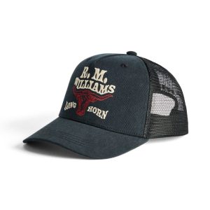 R.M.Williams RMW Longhorn Trucker Cap - Black Wash