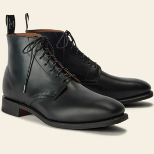 Craftsman Lace Boot – Nero Waxy Pull-Up Leather Black