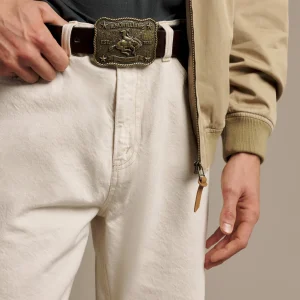 Alternative view of RM Williams Cloudbuster Trophy Buckle - Antique Brass